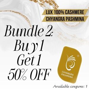 COUPON for 100% Cashmere Pashmina with Chyangra Logo ❣️BUY 1 GET 1 50% OFF❣️